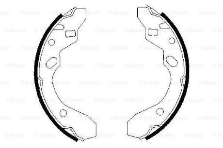 Гальмівні колодки барабанні BOSCH 0986487417