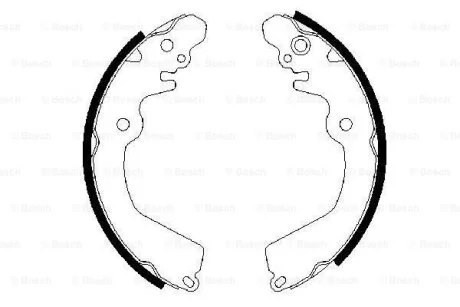 Колодки гальмівні барабан MITSUBISHI Lancer/Galant/Carisma/Colt \'\'01>> - \' BOSCH 0 986 487 451