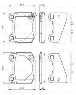 Колодки гальмівні MITSUBISHI/NISSAN/SUBARU Lancer Evo/350/Impreza "R "98-07 - заміна на 0986494865 BOSCH 0986494229