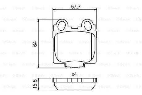 Колодки гальмівні дискові LEXUS GS,IS,SC 97- BOSCH 0 986 494 231