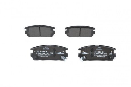 Гальмівні колодки дискові BOSCH 0 986 494 251