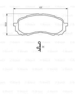 A_Колодки гальмівні дискові SUBARU Impreza 1,5-1,6 00-07 BOSCH 0986494373