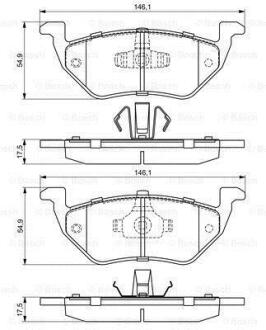 Гальмівні колодки дискові BOSCH 0986494683