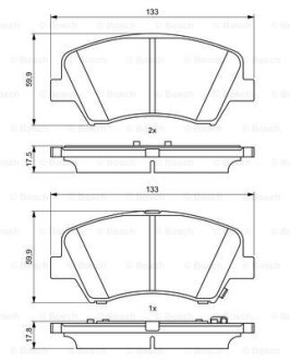 Гальмівні колодки дискові BOSCH 0 986 494 712