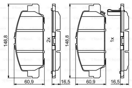 Гальмівні колодки дискові BOSCH 0 986 494 773