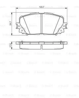 A_Колодки гальмівні дискові TOYOTA Yaris/Prius \'\'F "06>> PR2 BOSCH 0986495109