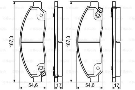 ГАЛЬМІВНІ КОЛОДКИ, ДИСКОВІ BOSCH 0 986 495 159