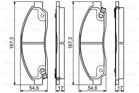 ГАЛЬМІВНІ КОЛОДКИ, ДИСКОВІ BOSCH 0 986 495 159