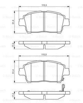 Гальмівні колодки дискові BOSCH 0 986 495 242