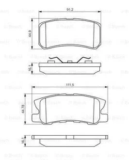 Гальмівні колодки дискові BOSCH 0 986 495 357