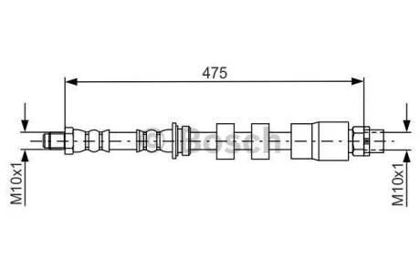 A_Гальмівний шланг BMW X1 xDrive E84 \'\'F BOSCH 1987481678