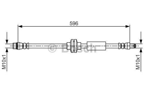 Гальмівний шланг RENAULT Master \'\'R \'\'10>> BOSCH 1987481708