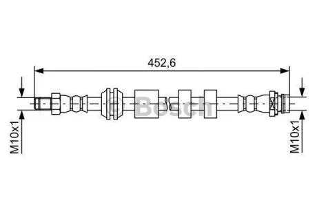 ШЛАНГ ГАЛЬМ. ПЕРЕДНІЙ BOSCH 1 987 481 741