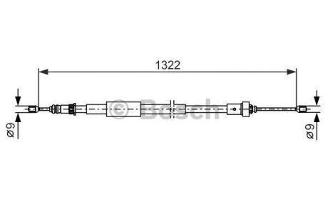Гальмівний трос BOSCH 1 987 482 385