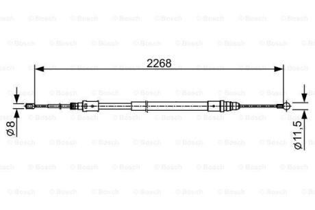 Гальмівний трос BOSCH 1987482409