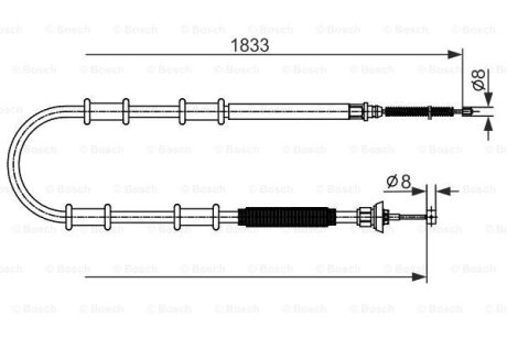 Гальмівний трос FIAT/OPEL Doblo/Combo \'\'R "10>> BOSCH 1 987 482 593