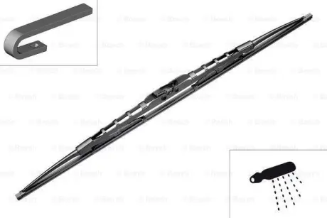 Щітка склоочисника каркасна 700mm Twin BOSCH 3 397 011 822