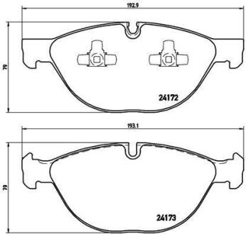 Гальмівні колодки дискові BREMBO P06 058