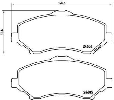 Гальмівні колодки дискові BREMBO P11 025