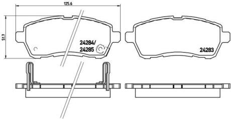 Гальмівні колодки дискові BREMBO P16 013