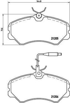 Гальмівні колодки дискові BREMBO P23 023