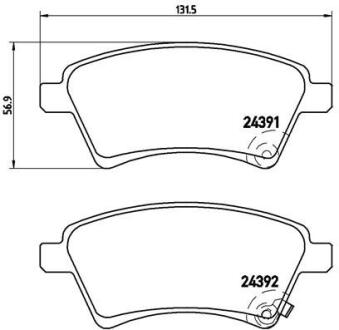 Гальмівні колодки дискові BREMBO P23 105