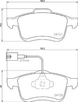 Гальмівні колодки дискові BREMBO P23 163