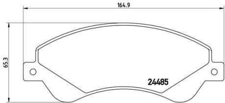 Гальмівні колодки дискові BREMBO P24 065