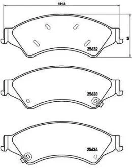 Гальмівні колодки дискові BREMBO P24 153