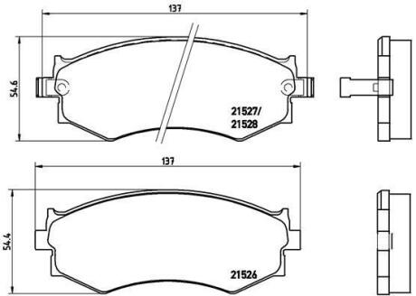 Гальмівні колодки дискові BREMBO P30 002