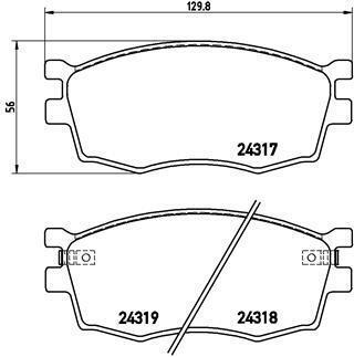 Колодка гальм. диск. HYUNDAI ACCENT, KIA RIO II передн. BREMBO P 30 026