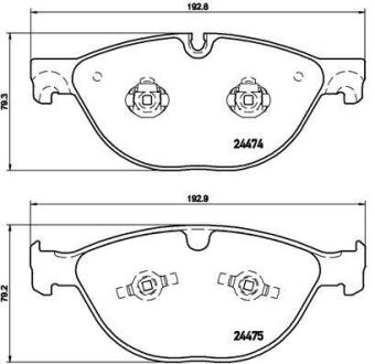 Гальмівні колодки дискові BREMBO P36 025