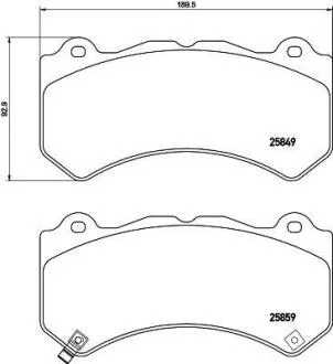 Гальмівні колодки дискові BREMBO P37 018