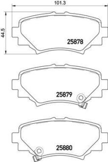Колодка гальм. диск. Mazda3 1.5/2.0/2.2 13 задн. BREMBO P 49 049