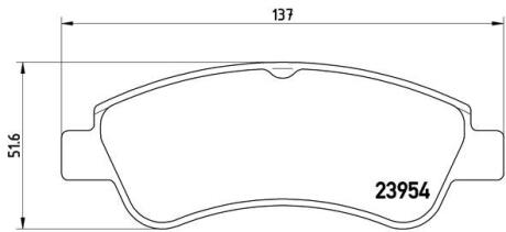Колодка гальм. диск. CITROEN C3, C4, DS3 PEUGEOT 206, 207 передн. BREMBO P 61 066