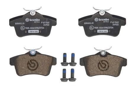Гальмівні колодки дискові BREMBO P61 114X