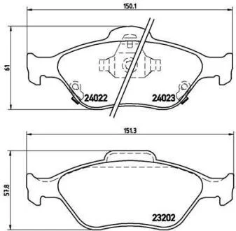 Гальмівні колодки дискові BREMBO P83 085
