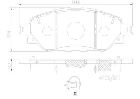 Гальмівні колодки дискові BREMBO P83 167