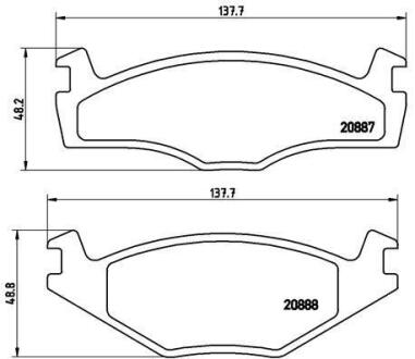 Гальмівні колодки дискові BREMBO P85 005