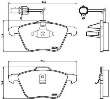 Гальмівні колодки дискові BREMBO P85 061