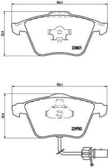 Гальмівні колодки дискові BREMBO P85 097