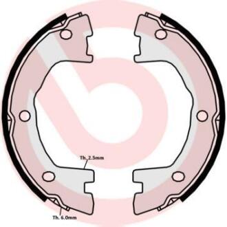 Гальмівні колодки барабанні BREMBO SA6 508