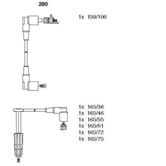 К-кт проводiв MB SL "3,0 "89-93 BREMI 280