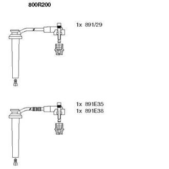 К-кт проводiв FORD Cougar/Mondeo "2,5-3,0 "94-07 BREMI 800R200