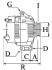 Генератор FORD/PSA Ka/Nemo/Panda/Punto/Strada/Grand Scenic/Musa &quot;1,2-1,9&quot; 99&gt;&gt; CARGO 113718 (фото 2)