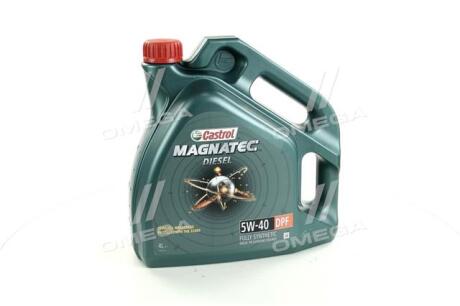 Олива моторна 5W-40 MAGNATEC DIESEL DPF API SN/CF, ACEA C3, GM dexos2, 4л, синт. CASTROL 15C4AA