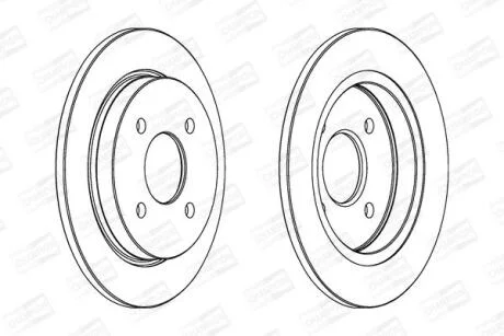 Диск гальмівний задній (кратно 2) Ford CHAMPION 561375CH