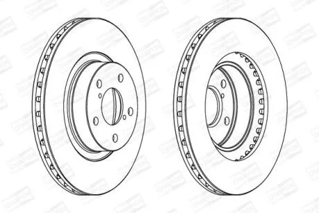 Диск гальмівний передній (кратно 2) Subaru Legacy CHAMPION 561667CH