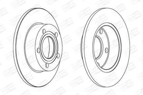 Диск гальмівний задній (кратно 2) Audi A4, A4 Avant Quattro CHAMPION 562005CH