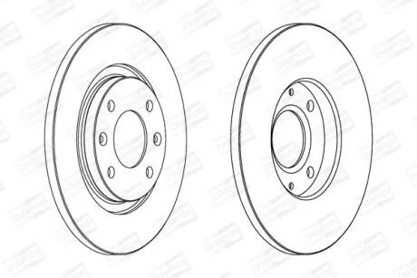 Диск гальмівний передній (кратно 2) Citroen Berlingo (96-11)/Peugeot 301 (12-), Partner (96-15) CHAMPION 562044CH